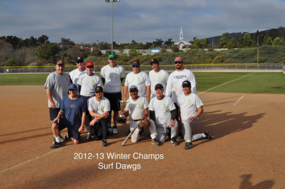 2012 Winter Softball Champions - Surf Dawgs